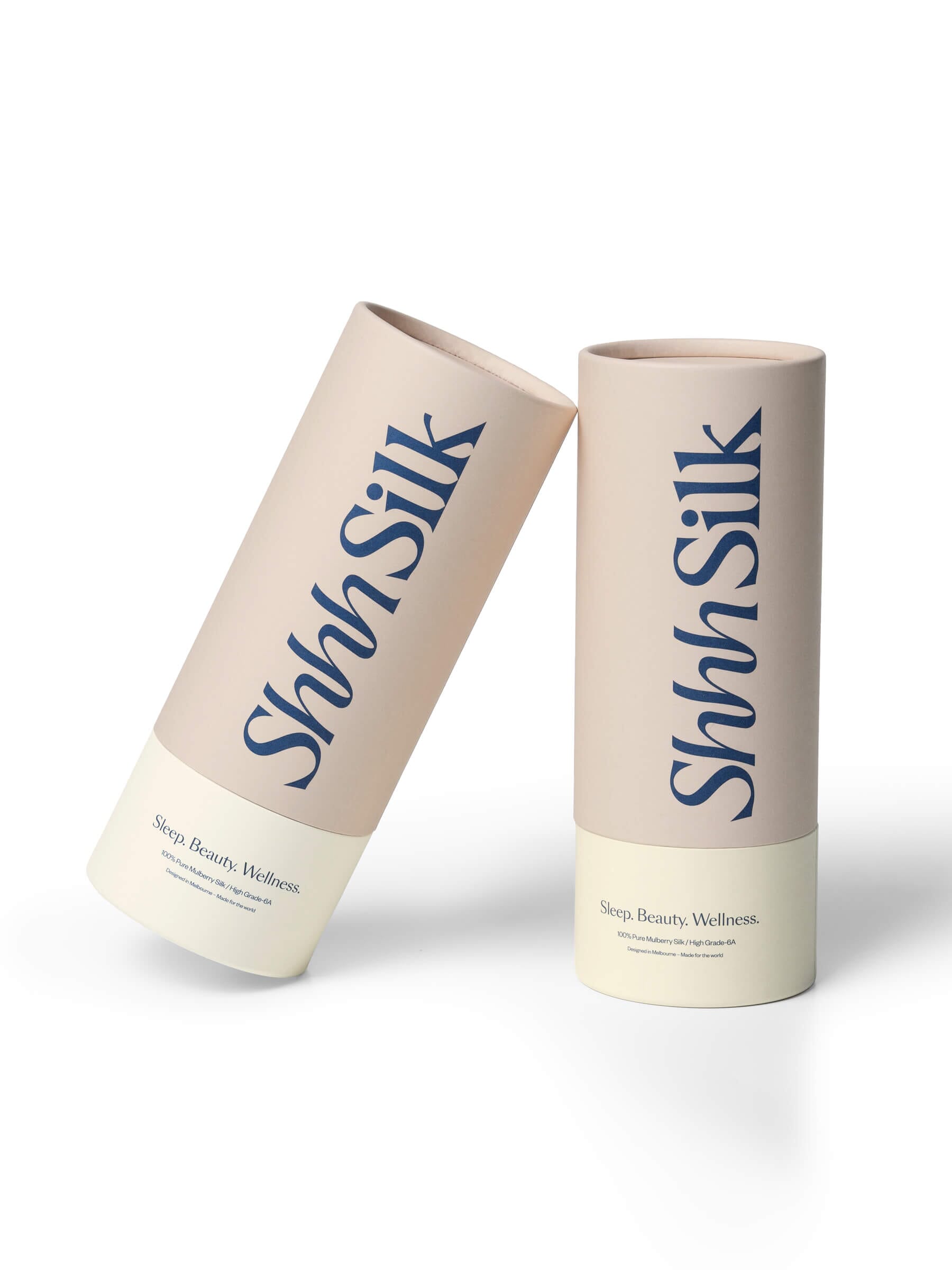 sustainable packaging for the 2 pack queen size off white silk pillowcases