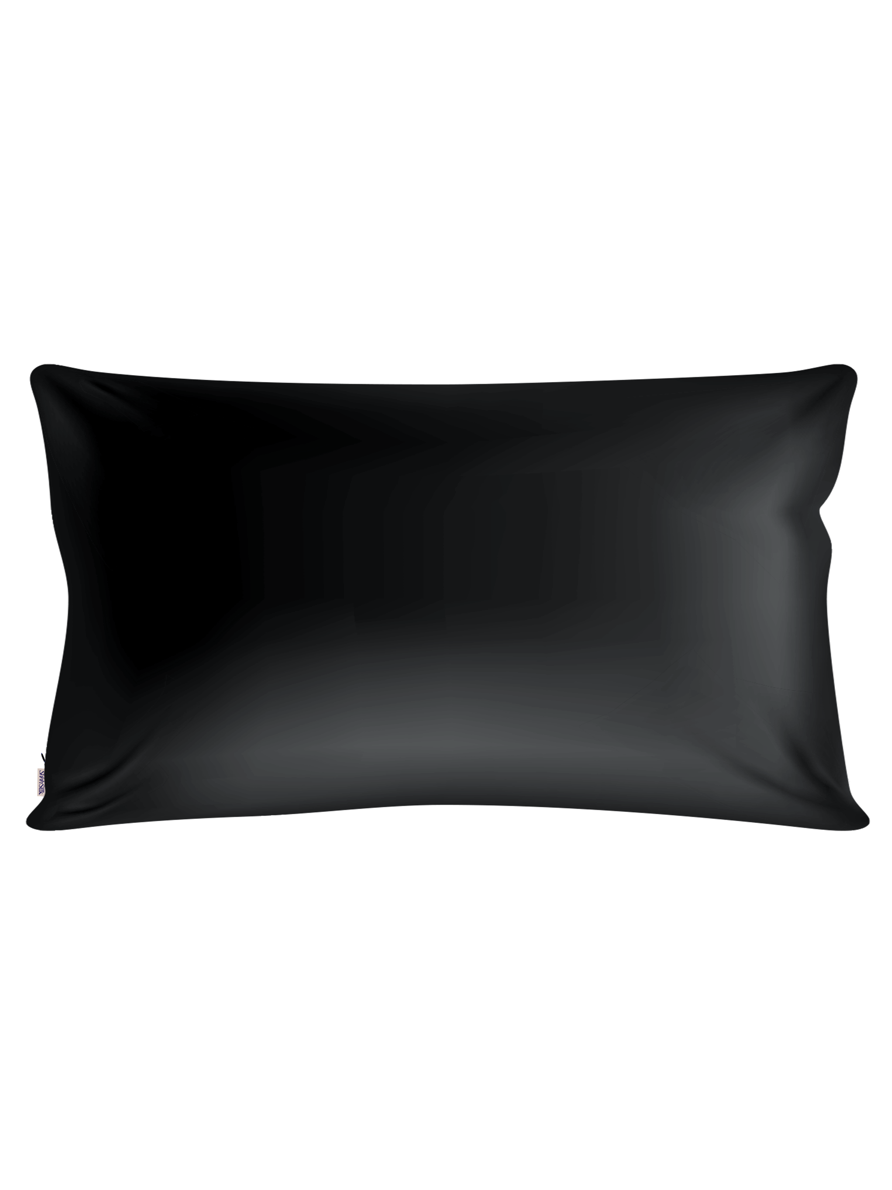2 Black Silk Pillowcases - King Size - Zippered