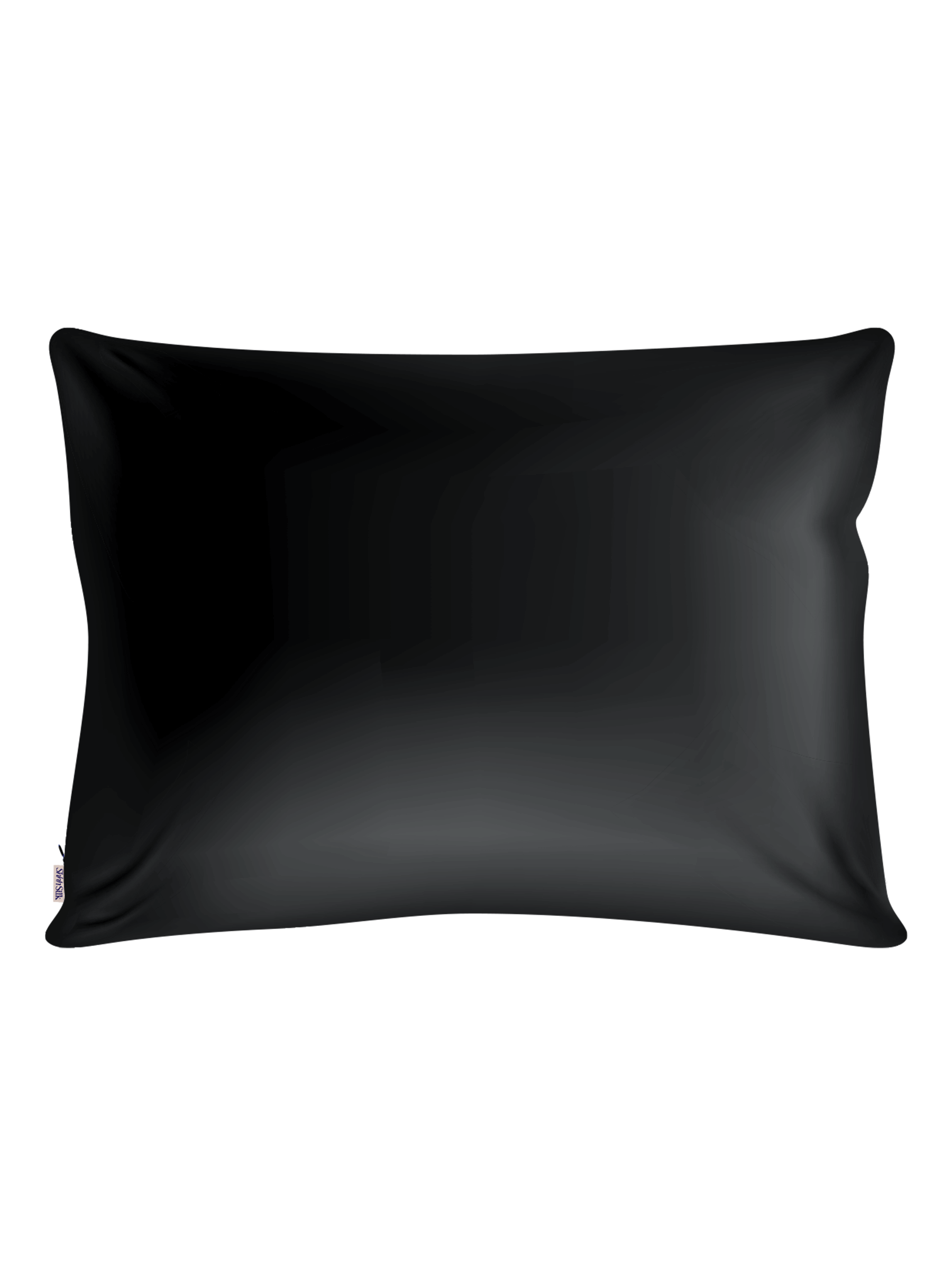 2 Black Silk Pillowcases - Queen Size - Zippered