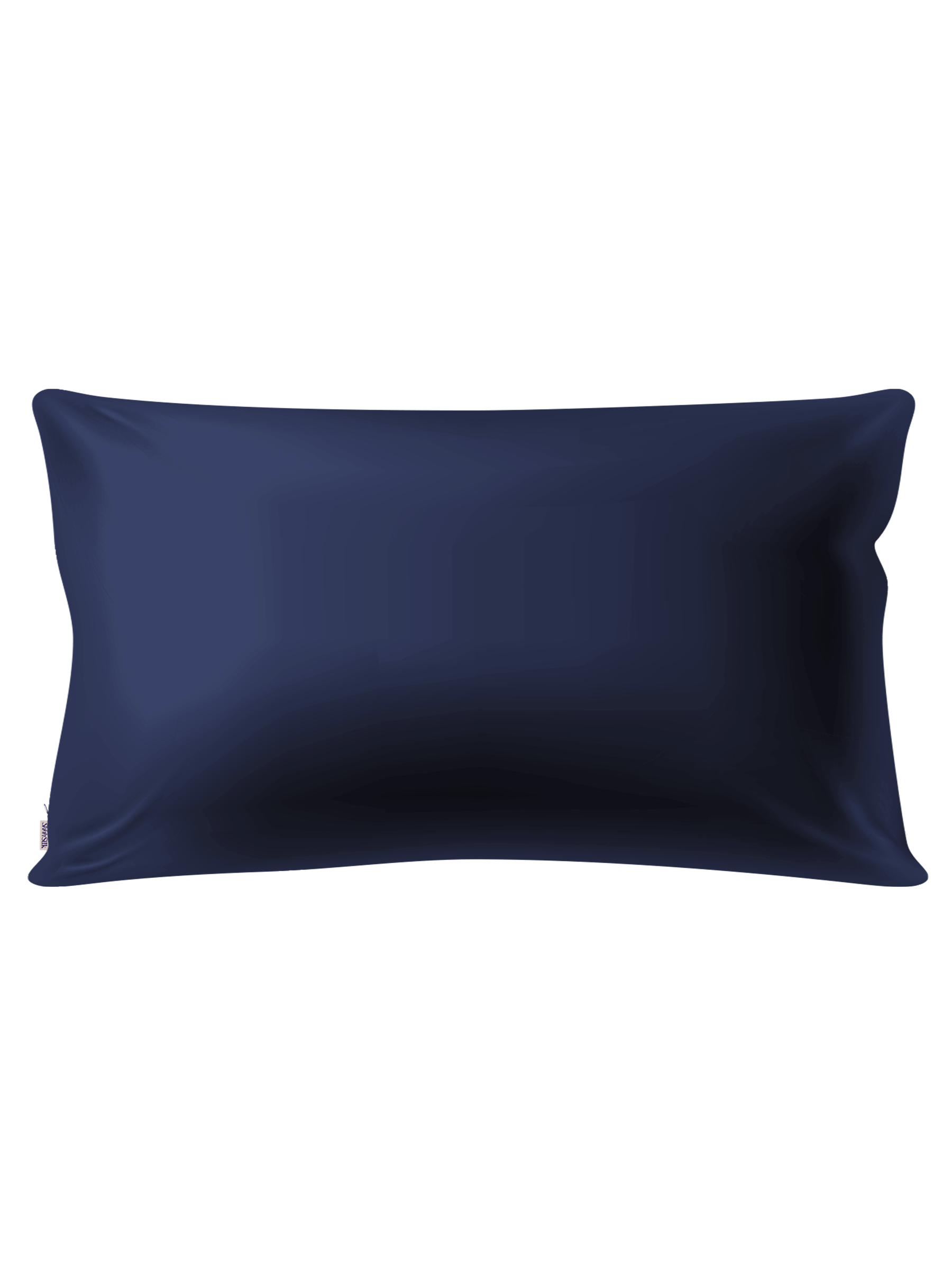 2 Navy Silk Pillowcases - King Size - Zippered