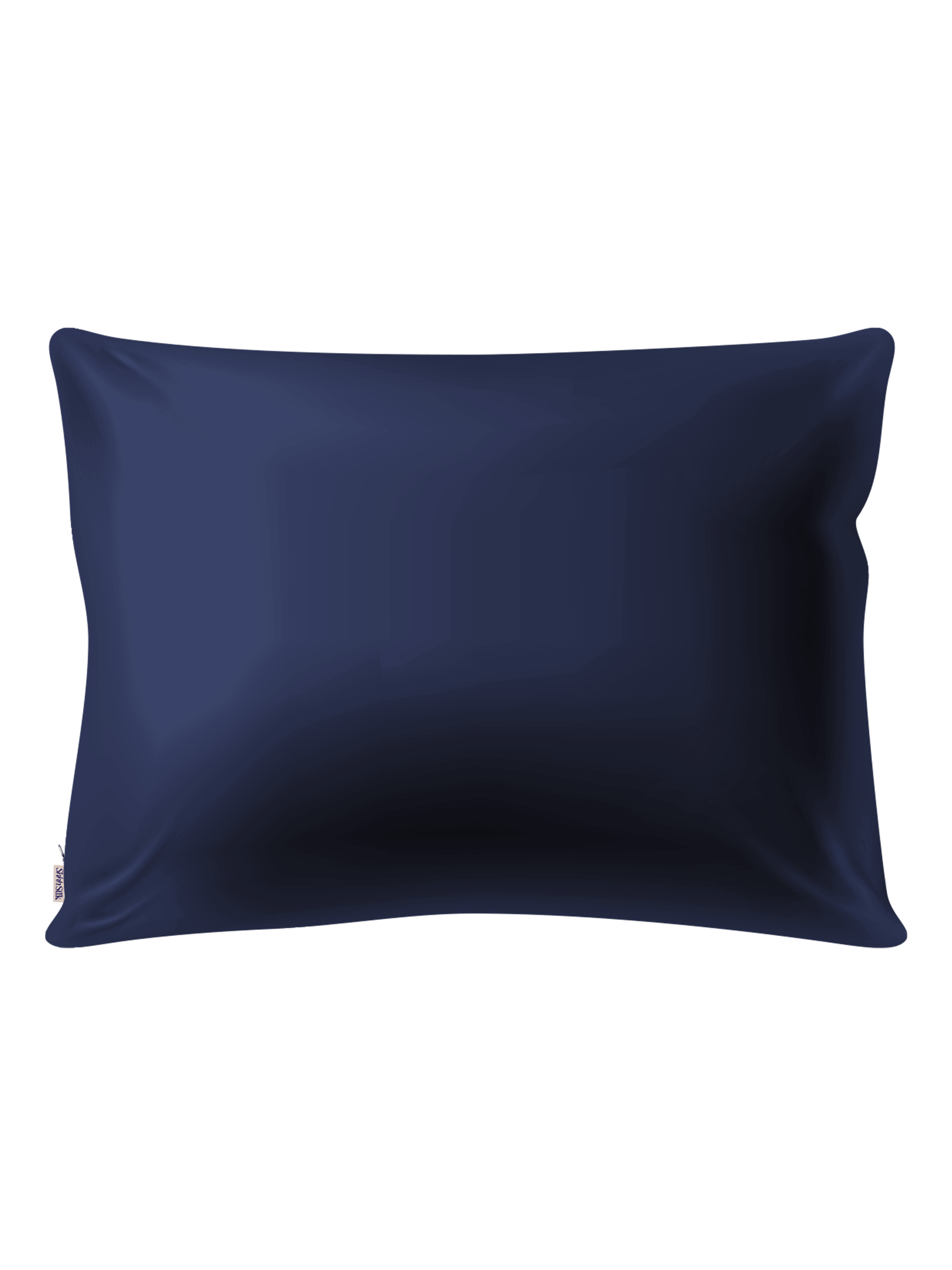 2 Navy Silk Pillowcases - Queen Size - Zippered
