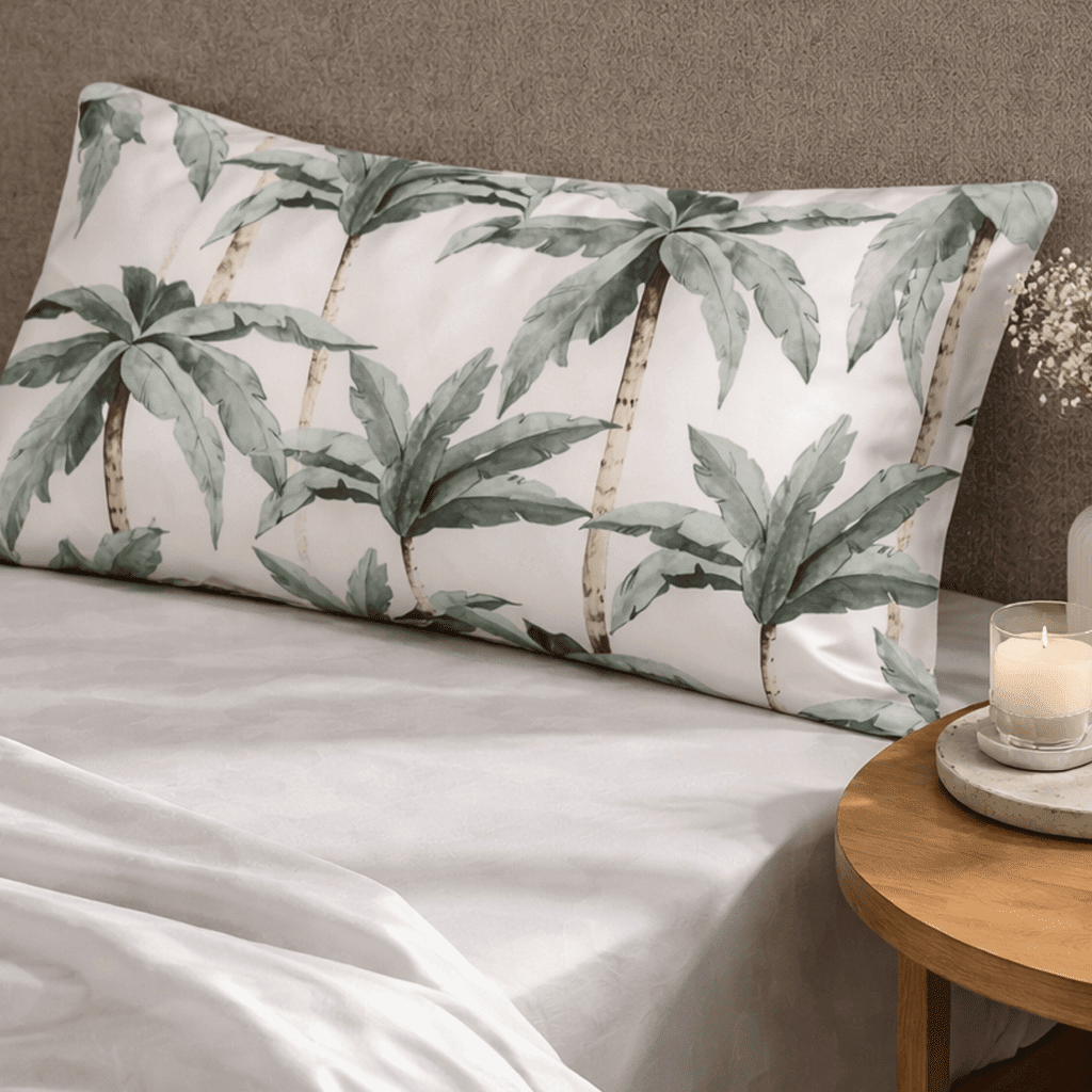 Watercolour Palm Silk Pillowcase - King Size - Zippered