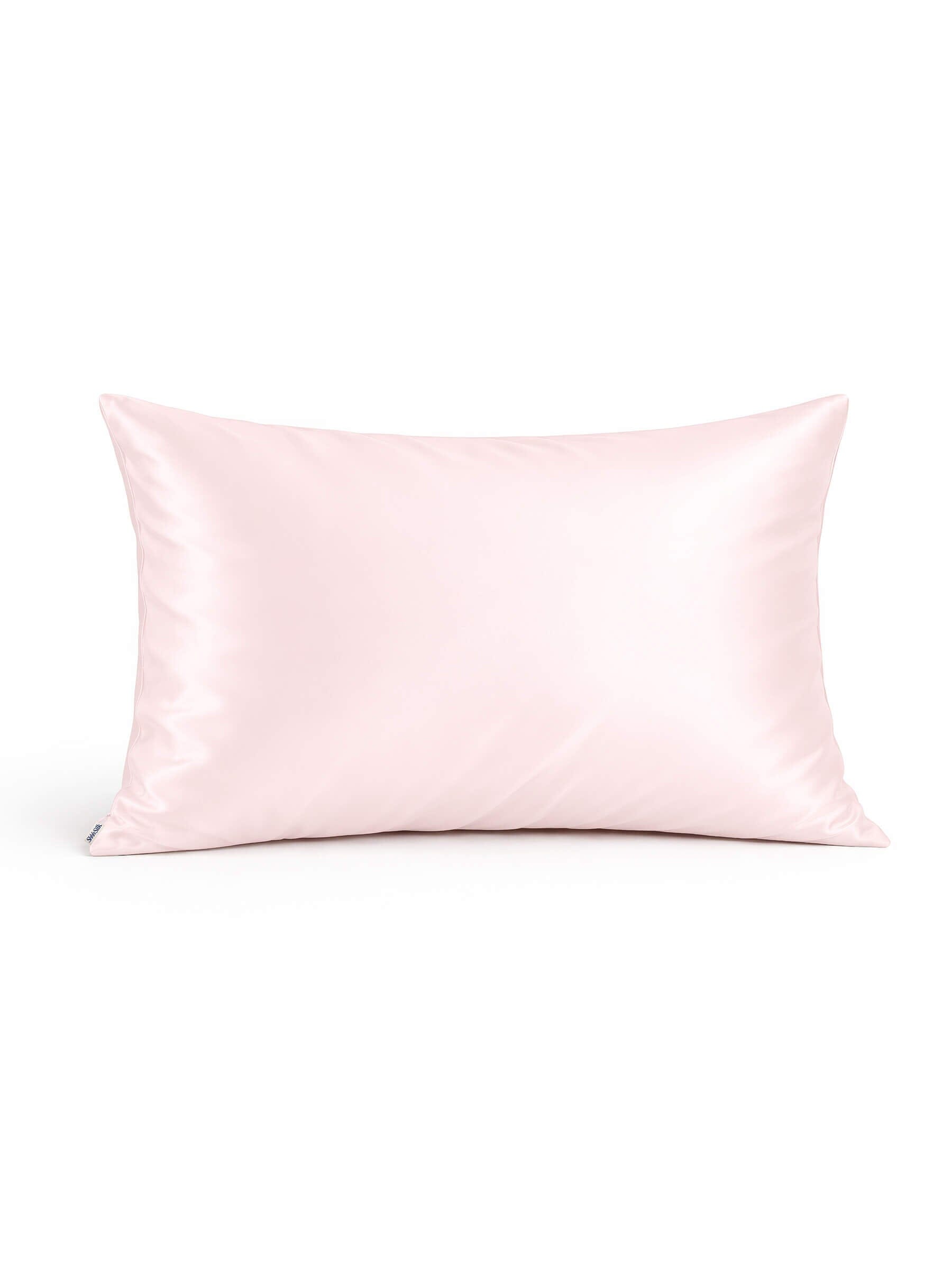 Pink Silk Pillowcase - Queen Size - Zippered