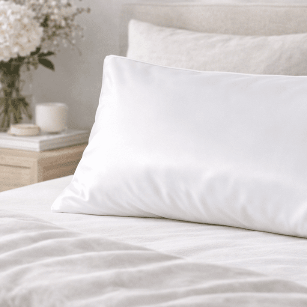 LIMITED EDITION - Pure White 25 Momme Silk Pillowcase - Queen Size - Zippered