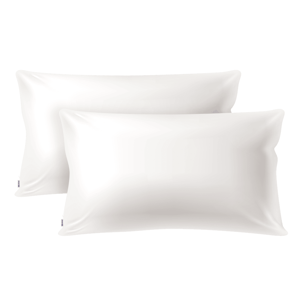 Pack Off White Silk Pillowcases King Size Zippered