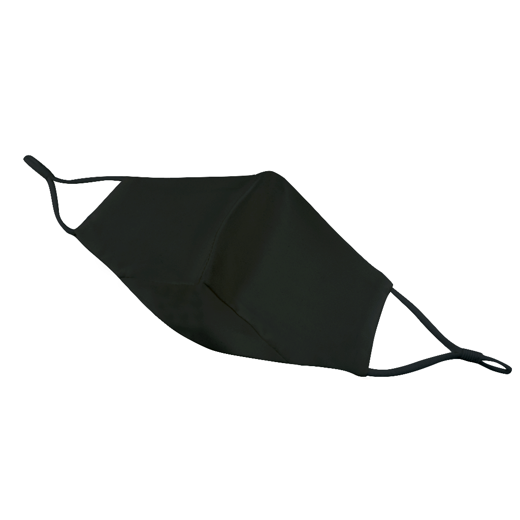 Black Pure Silk Face Covering - 3 Pack