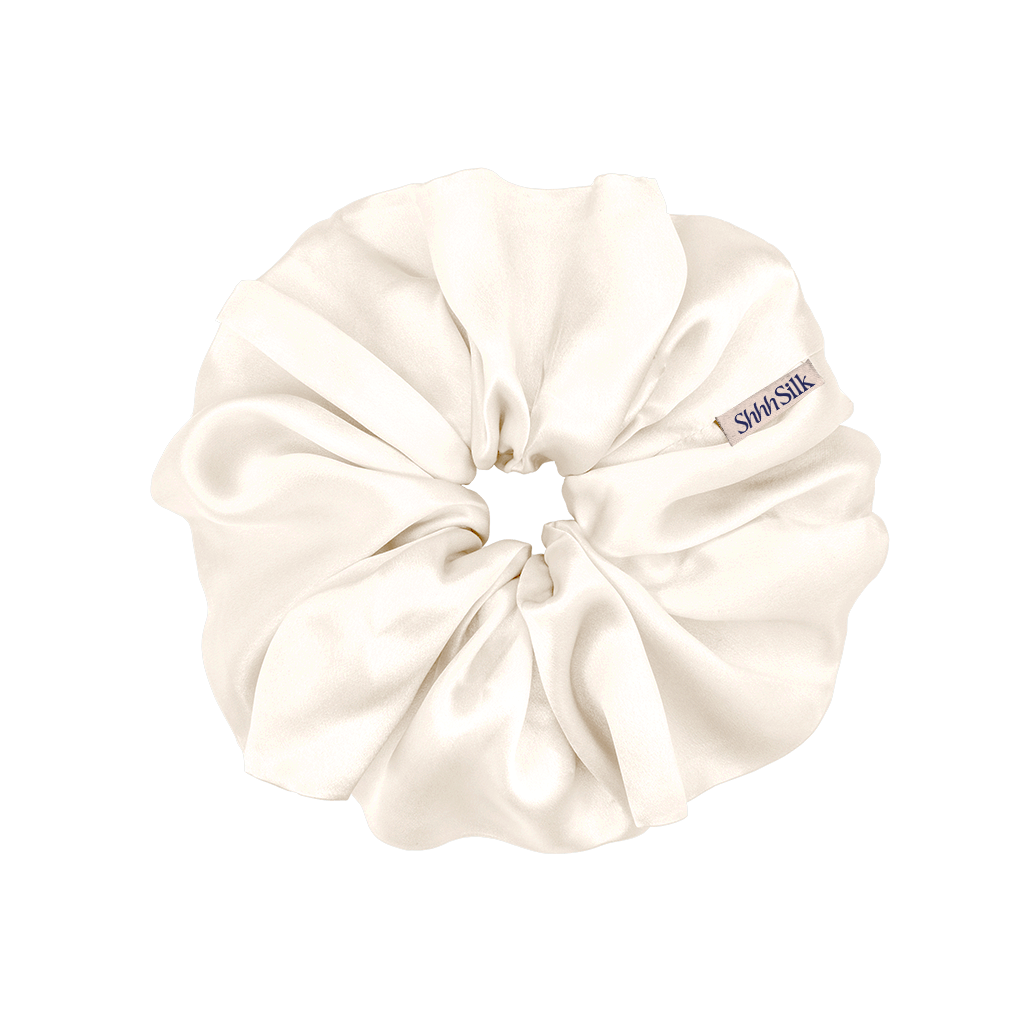 Oversized Nude Silk Scrunchie - Ready To Ship Now