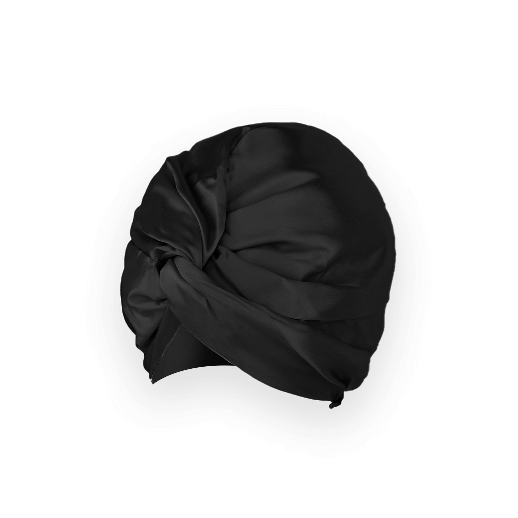 Black Silk Turban - In Stock Ready To Ship