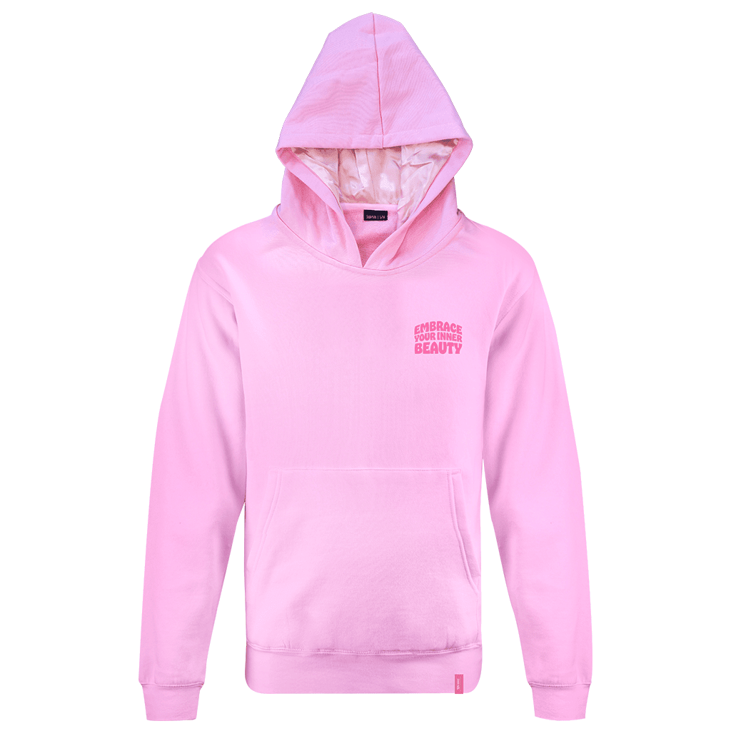 Pink Silk Lined Hoodie - Inner Beauty