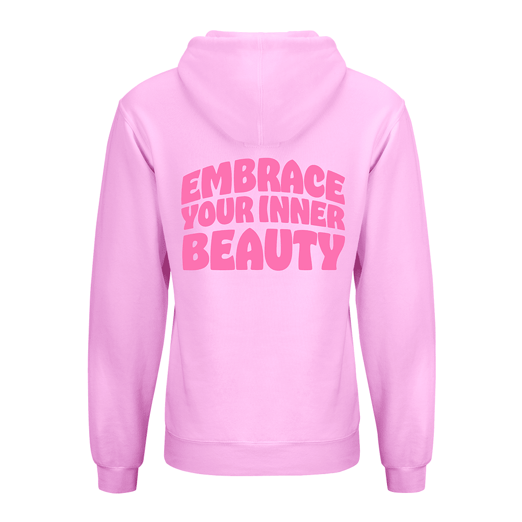 Pink Silk Lined Hoodie - Inner Beauty
