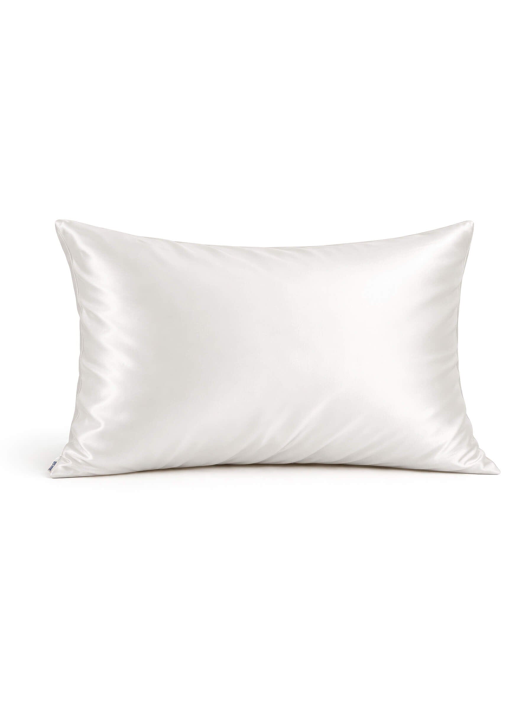 Off White Silk Pillowcase - Queen Size - Zippered
