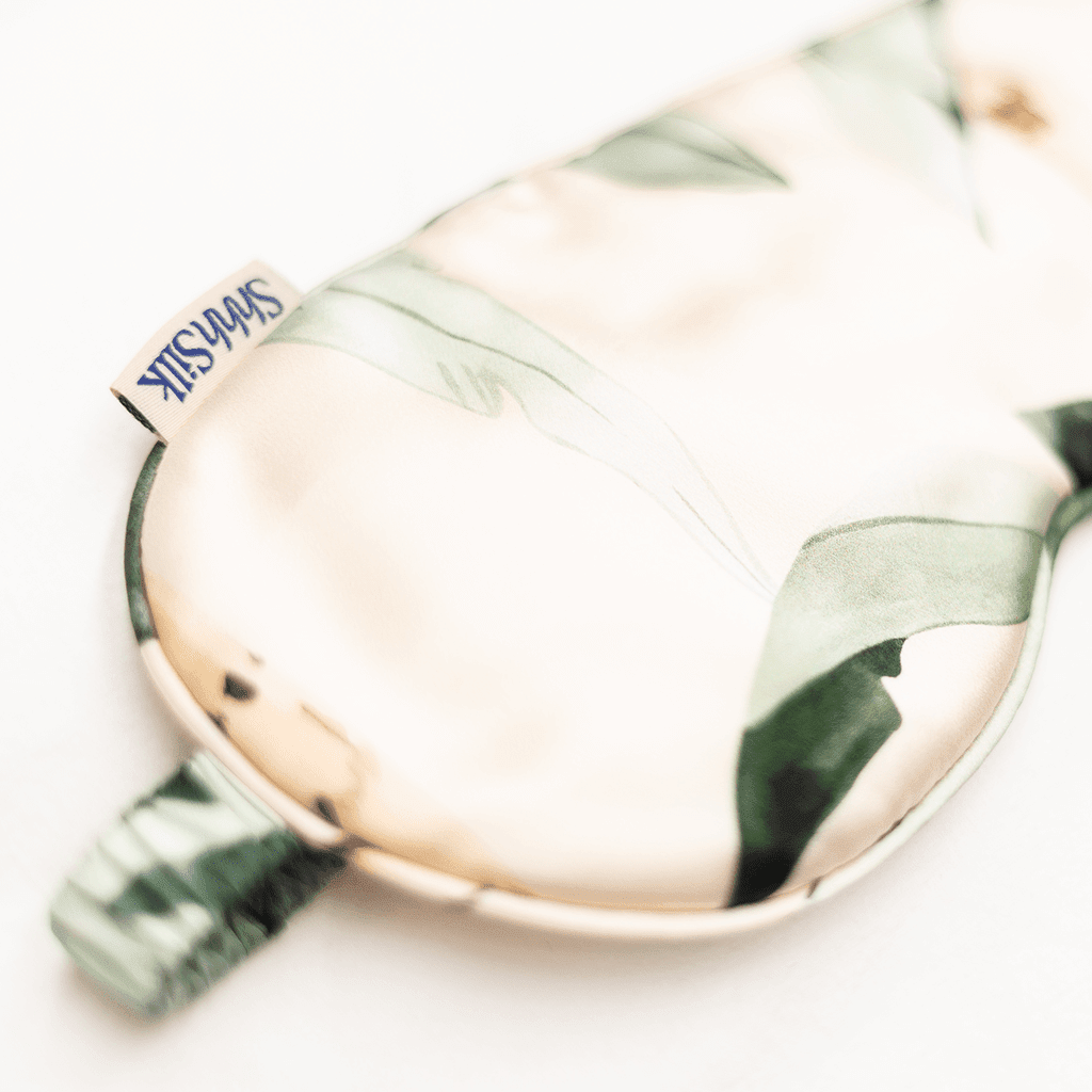 Watercolour Palm Silk Sleep Mask