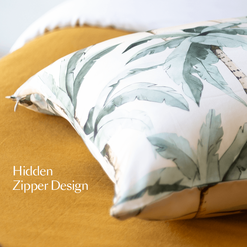 Watercolour Palm Travel Size Silk Pillowcase