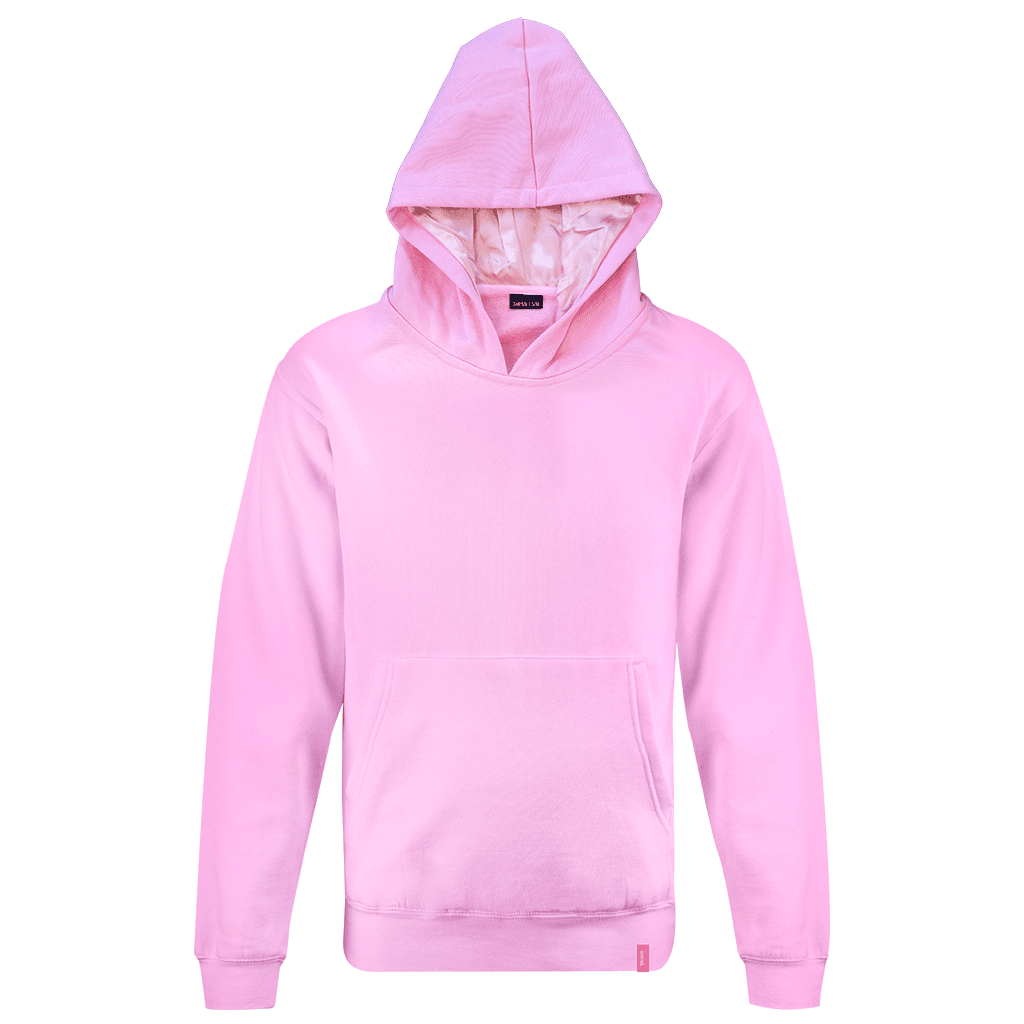 Pink Silk Lined Hoodie
