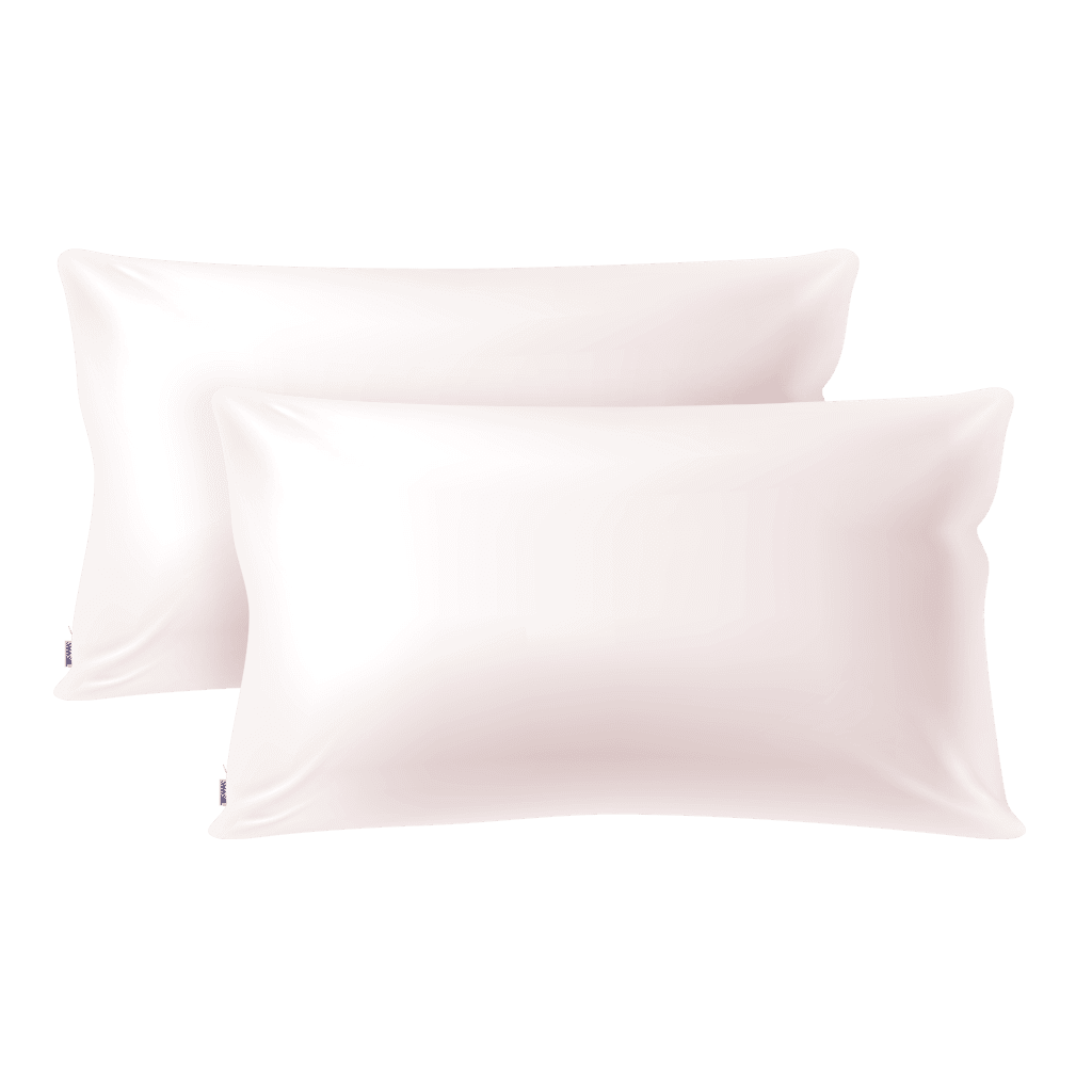 2 Pink Silk Pillowcases - King Size - Zippered