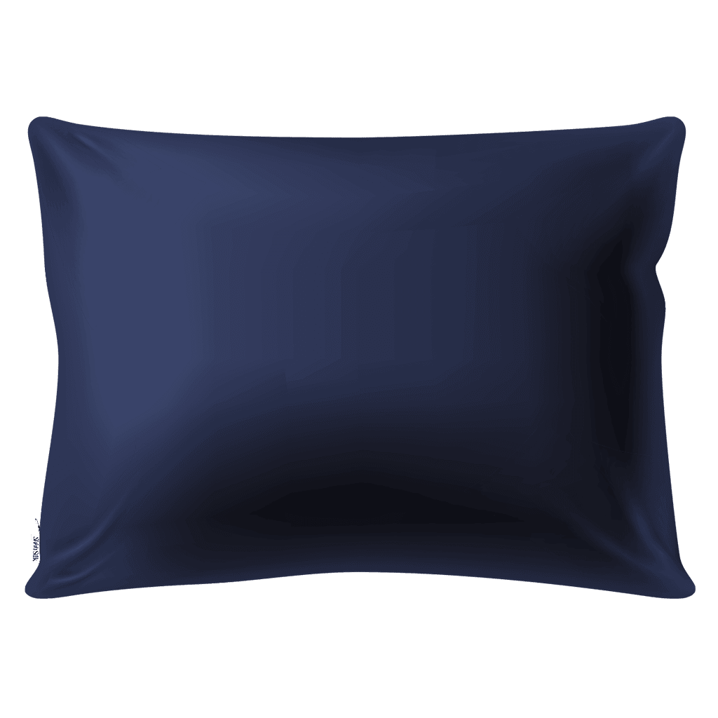 Navy Silk Pillowcase - Queen Size - Zippered