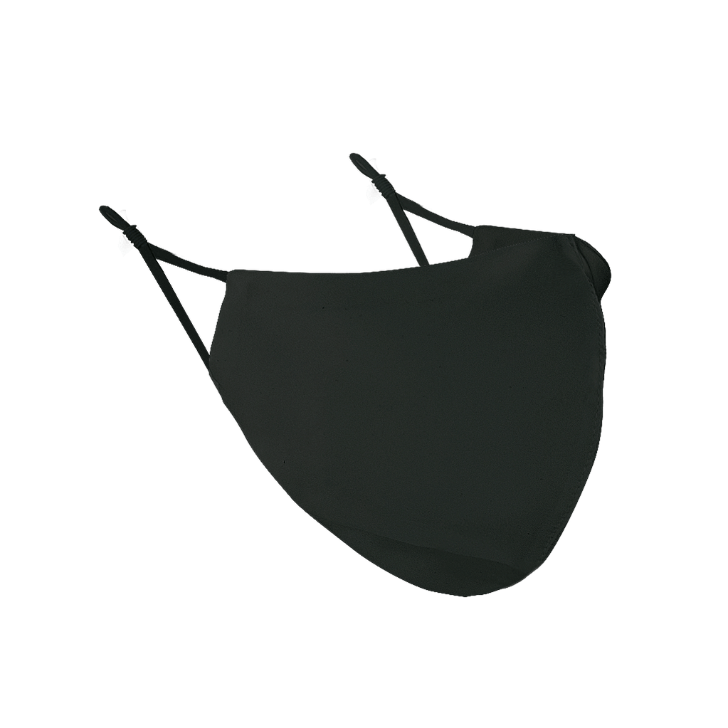 3 Pack Reusable Black Silk Face Covering Mask Shhh Silk