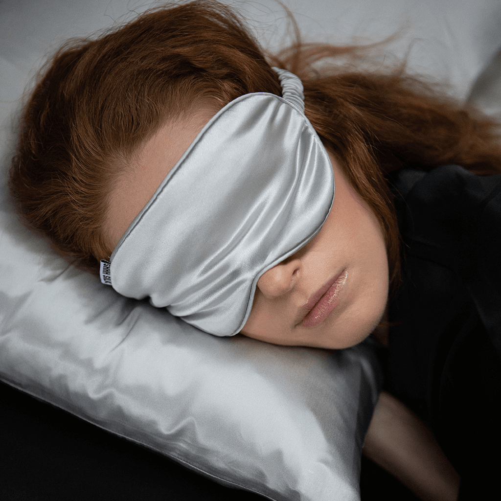 Grey Silk Sleep Mask