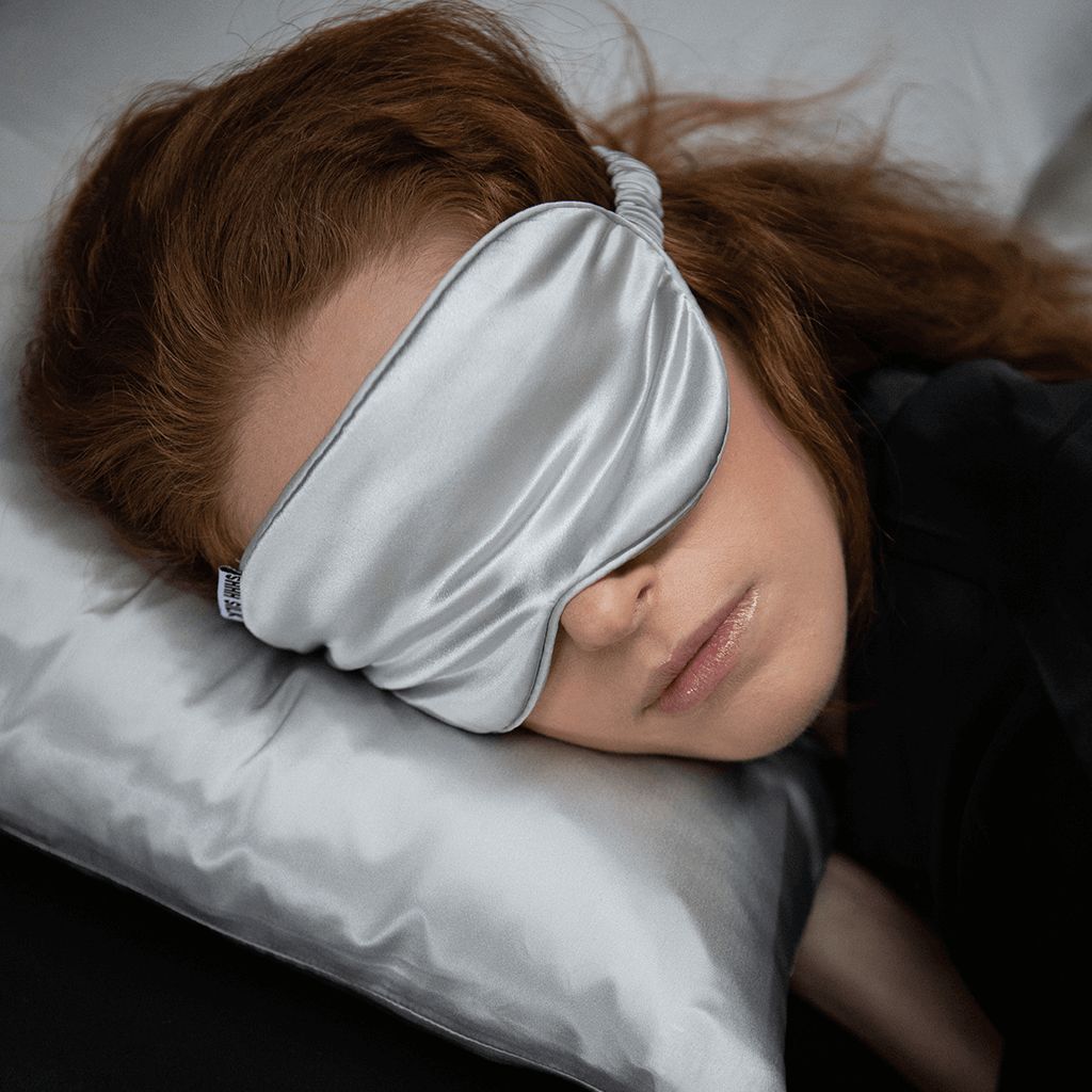 Grey Silk Sleep Mask - Ready To Ship Now