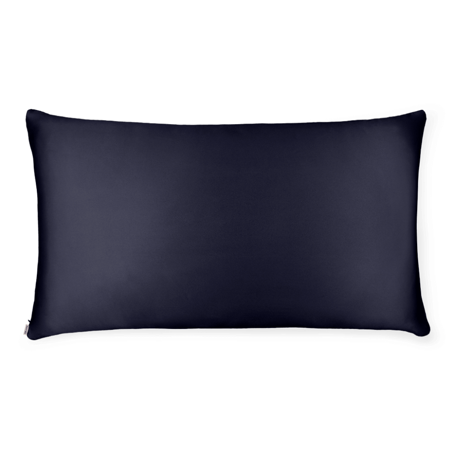 Navy Silk Pillowcase King Size Zippered Shhh Silk