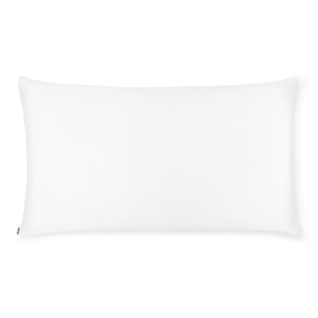 LIMITED EDITION - Pure White 25 Momme Silk Pillowcase - King Size - Zippered