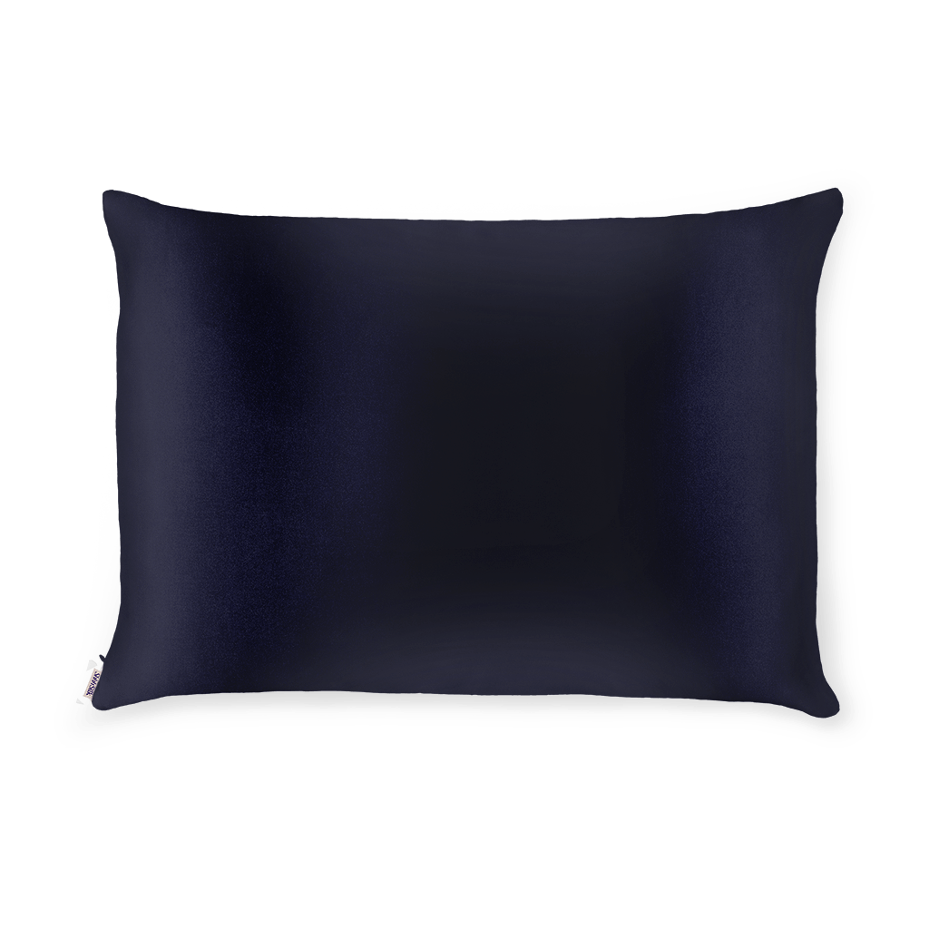 Navy Silk Pillowcase - Queen Size - Zippered