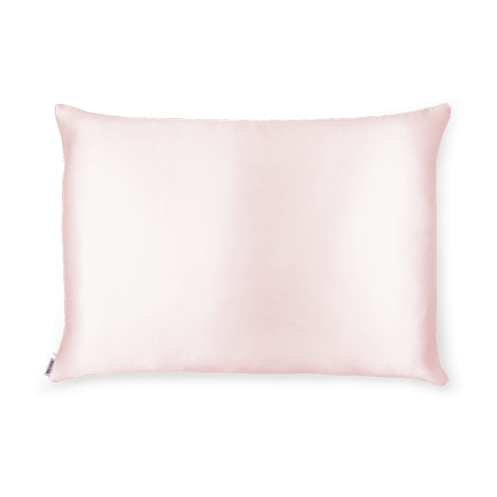 Pink Silk Pillowcase - Queen Size - Zippered - Ready To Ship Now