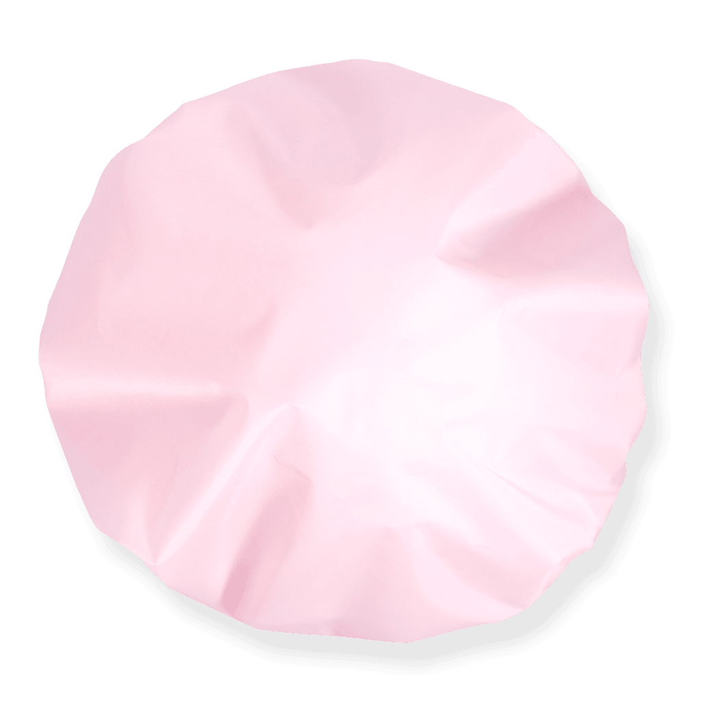 Pink Silk Lined Shower Cap